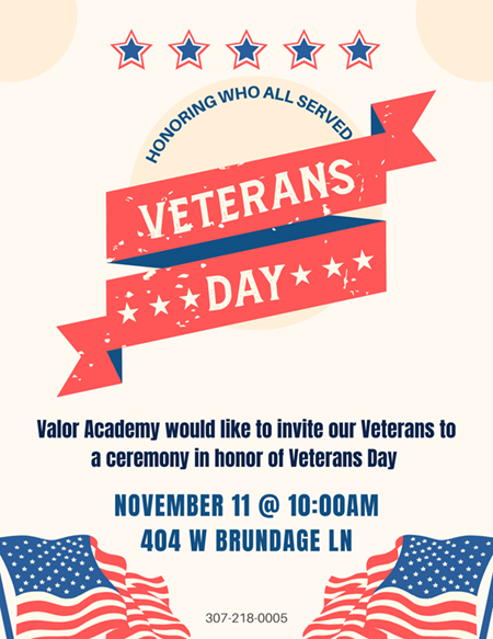 Valor Academy Sheridan Honors Our Veterans!